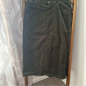 a.n.a Olive Corduroy Midi Skirt